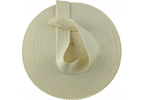 Cotton Bias Tape 30 mm Color Ecru