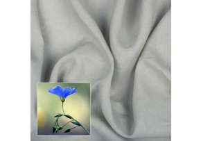 Natural linen fabric Oskar, Lt. Gray, 265 gr