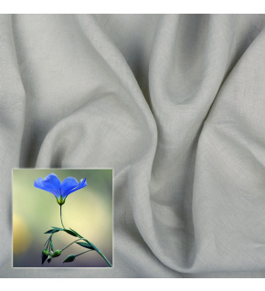 Natural linen fabric Oskar, Lt. Gray, 265 gr