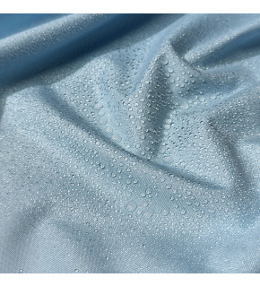 Water-repellent Oxford fabric with PU coating, 200 g/m², width 160 cm, light blue