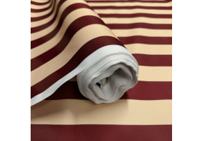 Outdoor fabric for garden loungers and hammocks, Beige-Burgundy, 5 cm
