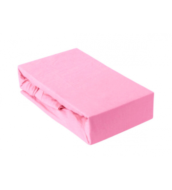 Exclusive Jersey prostěradlo s gumou 160x200 cm, barva Růžová