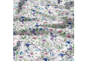 Cotton fabrics, by the meter. Oriole on White Cotton fabrics, by the meter. Oriole on White