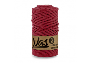 Cotton cord 3mm, 100m, BORDEAUX