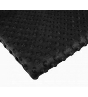 Minky dot fabric, 300 g/m², width 160 cm, by the meter, black