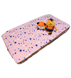 Cotton Fitted Crib Sheet with Elastic 120x60 cm GREY