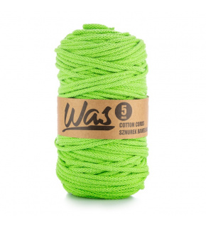 Cotton cord 5mm, 100m, light green 200