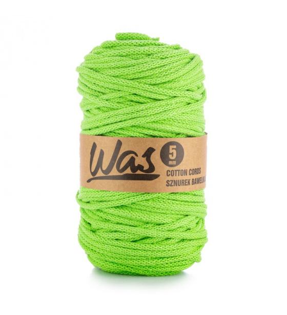 Cotton cord 5mm, 100m, light green 200
