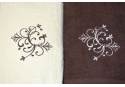 Set of Terry Towels 2 pcs 70x140 cm, color Brown and Ecru