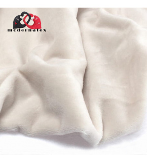 Minky fabric, solid color, 220 g/m², width 160 cm, ecru