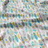 Decorative cotton fabric, by the meter, Mint Feathers on White