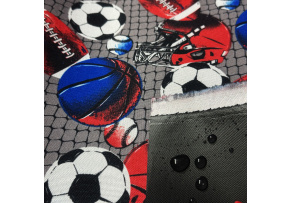 Water-repellent material Codura, Balls on Grey