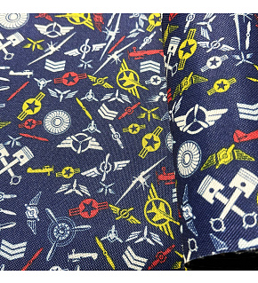 Waterproof fabric Kodura PVC coating 600D, 360 g/m², width 150 cm, ocean on blue