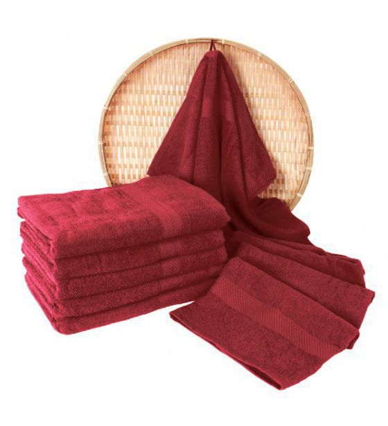 Terry towel 70x140 cm, color burgundy
