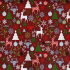 Christmas cotton fabric, by the meter, width 160 cm, MIX on Burgundy