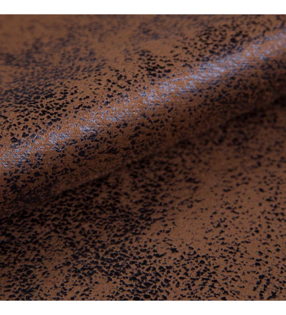 Eco leather Madagascar, soft upholstery material, brown, by the meter
