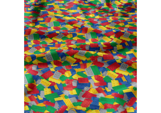 Cotton fabric Lego