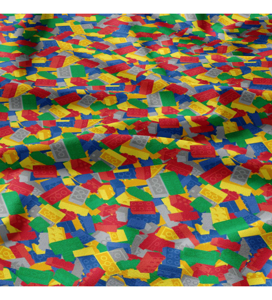 Cotton fabric 100% cotton, 125 g/m², width 160 cm, lego