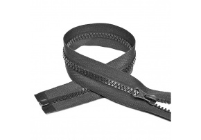 5 mm Cube Zipper 75 cm Detachable Graphite