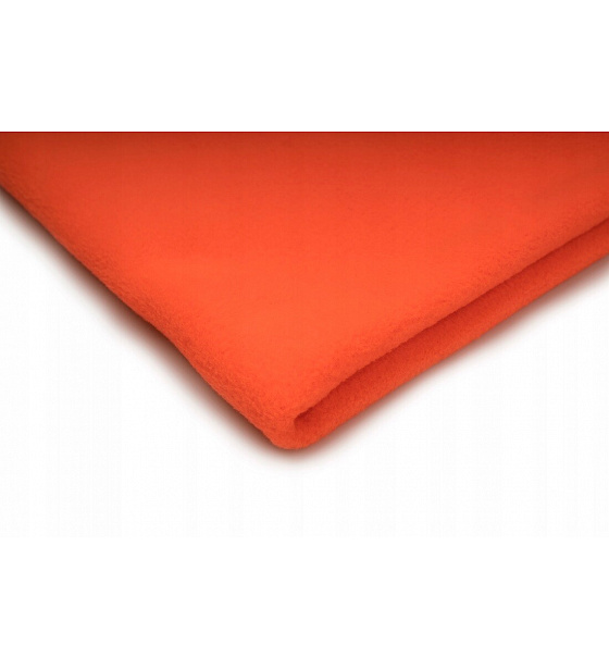 Microfleece fabric color neon orange 1.55 m x 0.33 m