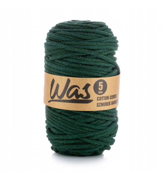 Cotton cord 5mm, 100m, color dark. green 260