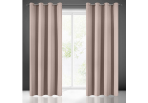 Blackout curtain with grommets DUSTY PINK 135X250 cm