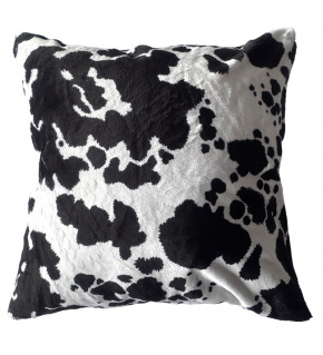 Microfleece Pillowcase Cow Variant Black 40x40cm