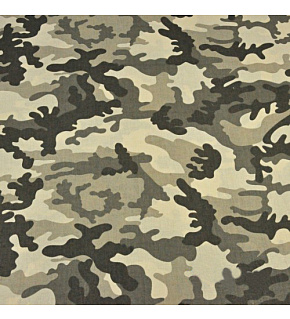 Cotton fabric 100% cotton, 125 g/m², width 160 cm, camo beige and brown