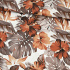 Cotton fabric 100% cotton, 125 g/m², width 160 cm, brown monstera on white