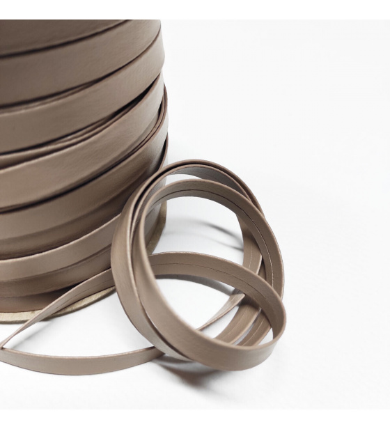 Beige leather bias tape 10 mm color 308