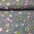Cotton Fabric Flowers Field on Dark.Gray