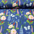 Cotton fabric 100% cotton, 125 g/m², width 160 cm, field on blue