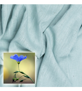 Natural linen fabric Oskar, Mint, 265 gr