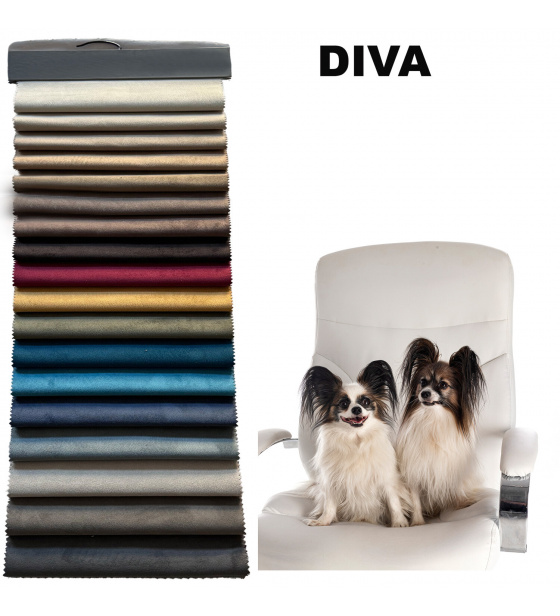 Sample of Eco-leather Diva, water-repellent upholstery fabric, 17x20 cm