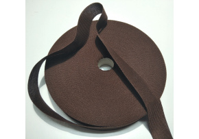 PES edging strip 25 mm color brown