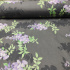 Cotton fabric 100% cotton, 125 g/m², width 160 cm, white lilac branches on graphite
