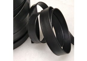 Leather bias tape 15 mm color black 332