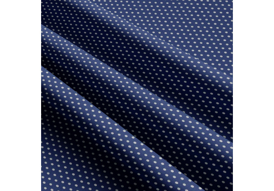 Children's cotton fabrics, by the meter. Dot 3 mm, White on Garnet