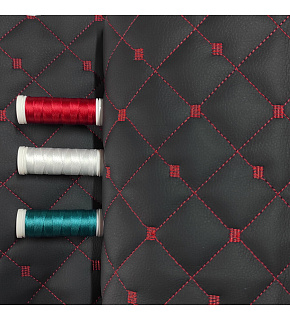 Quilted faux leather MIX 3x3 cm color Black-Red 1.45 m x 0.5 m Quilted faux leather MIX 3x3 cm color Black-Red 1.45 m x 0.5 m