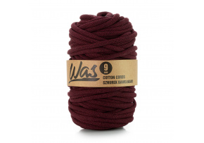 Cotton cord 9mm, 50m, burgundy 180