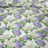 Cotton Fabric Lilac Branches Grey on White