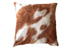 Microfleece Pillowcase Cow Pattern Ginger 40x40cm