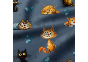 Cotton fabrics, Animals on Pomegranate, by the meter