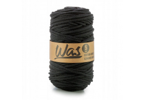 Cotton cord 5mm, 100m, black 370