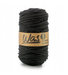 Cotton cord 5mm, 100m, black 370
