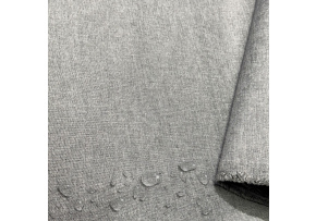 Water-repellent fabric Imitation linen, 220 g/m², width 160 cm, light gray