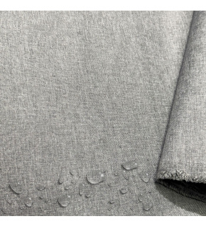 Water-repellent fabric Imitation linen, 220 g/m², width 160 cm, light gray