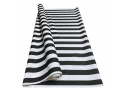 Tissu d'extérieur pour transats et hamacs de jardin, blanc-noir, 5 cm