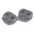 Cord locks with two holes 5 mm color gray