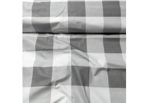 Children's cotton fabrics, by the meter. Cube 8 cm, Gray